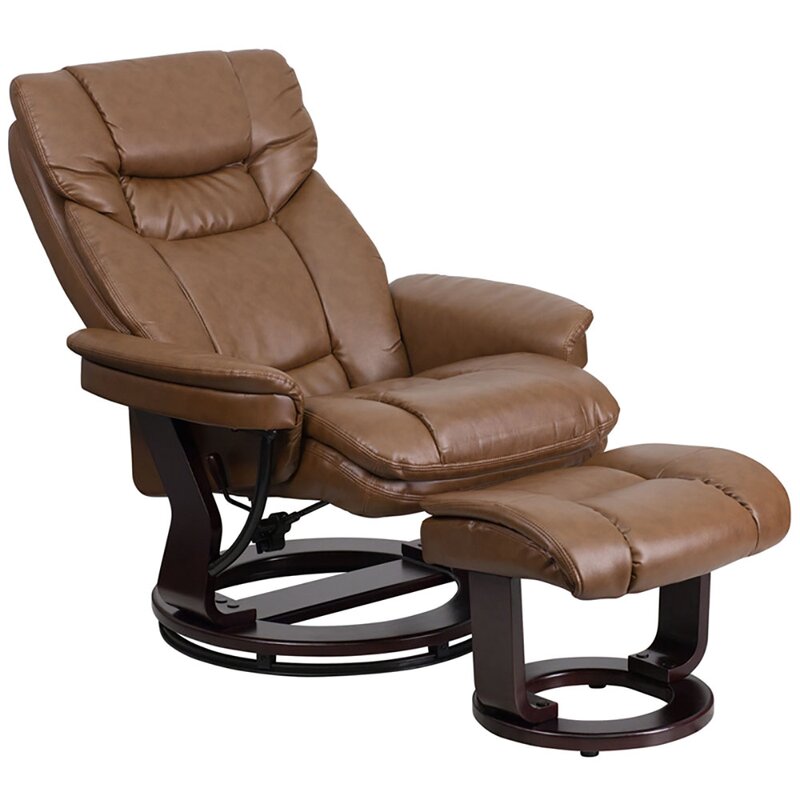 Red Barrel Studio® Addylan Faux Leather Manual Swivel Recliner with